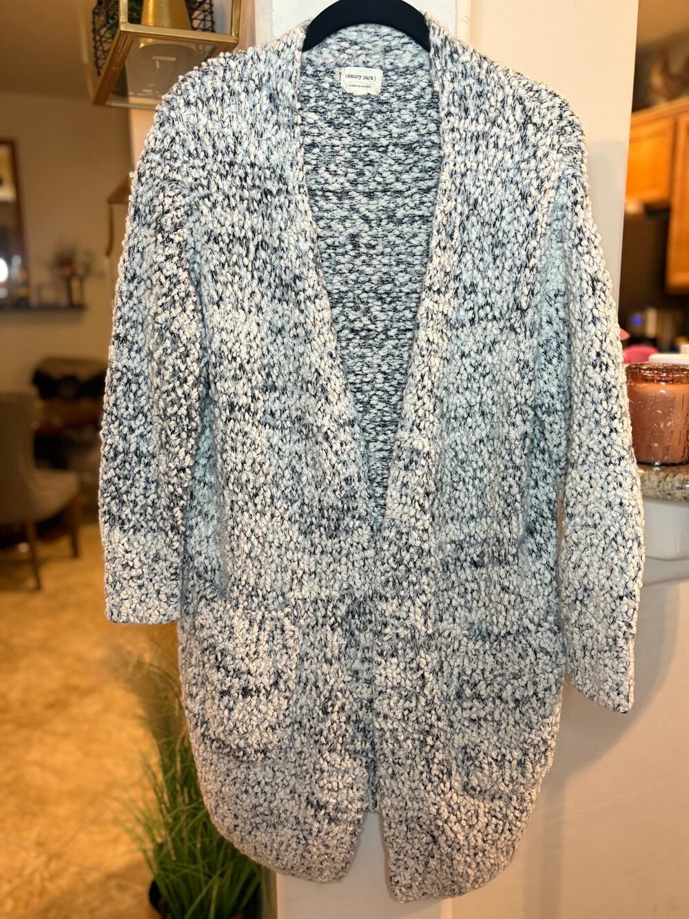 Stitch Fix Emory Park Charlize Cardigan Gray / White Large Oversized